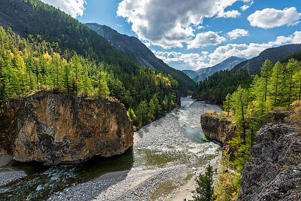 istock Black Irkut River in Sayan Mountains 533908666