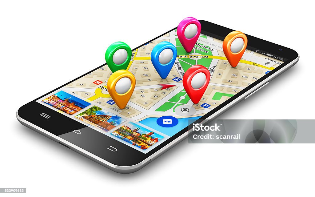 GPS navigation concept http://img641.imageshack.us/img641/4770/mobsb.jpg Map Stock Photo