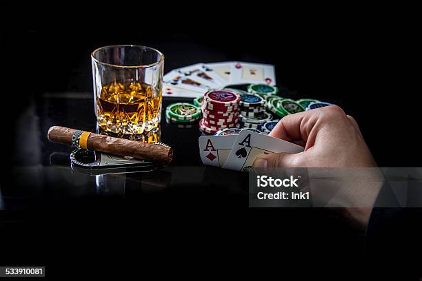 Pair Of Aces Stock Photo - Download Image Now - 2015, Dice, Game Of Chance