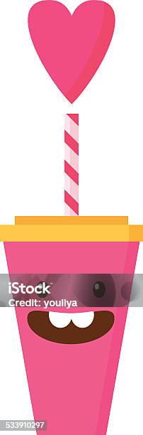 Vector Illustration Of Pink Cup Stock Illustration - Download Image Now - 2015, Abstract, Activity