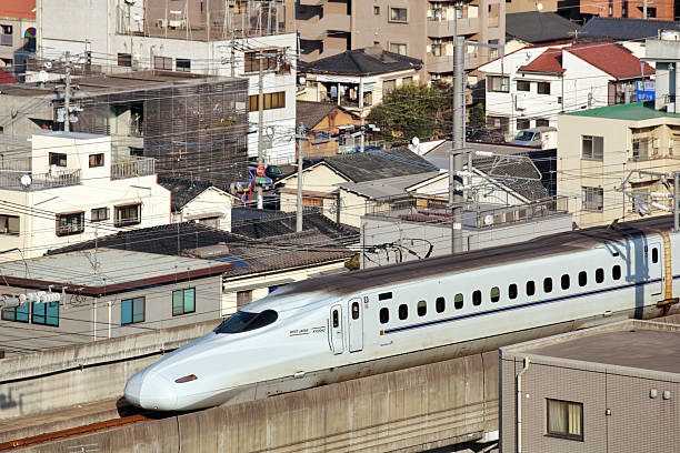 Sakura Highspeed Shinkansen Train Stock Photo - Download Image Now