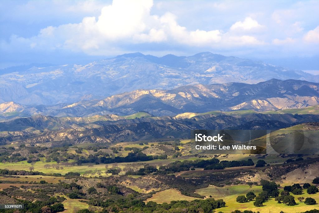 Central California Mountain Range Photograph of a central California mountain range. Santa Ynez Stock Photo