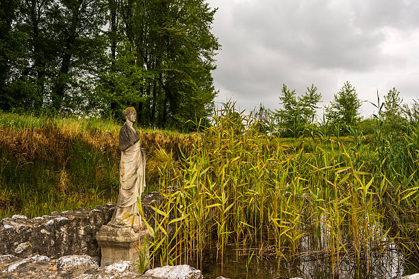 Ancient statue in the Dion Archeological Site at Greece Ancient ruins and statue in the Dion Archeological Site in Greece katerini greece photos stock pictures, royalty-free photos & images