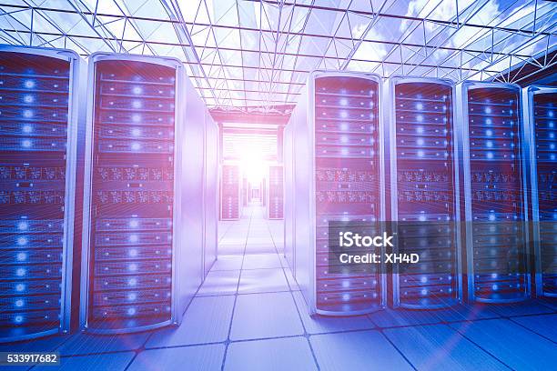 Huge Data Center Stock Photo - Download Image Now - Air Conditioner, Computer Lab, Data