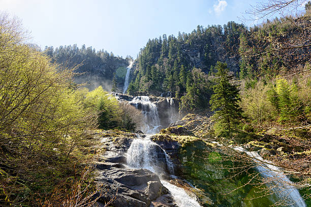 waterfall  in the Pyrenees in France
