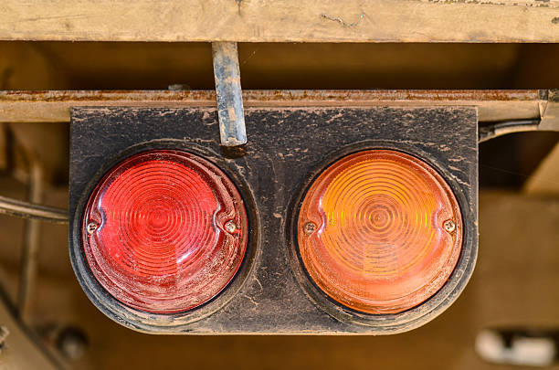 istock Tail lights of truck 533920200