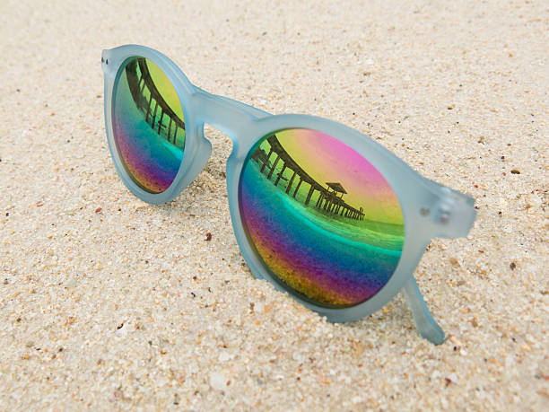 istock summer holidays with beach scene in sunglasses 533922972