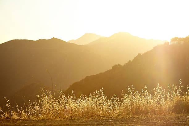 istock Sunset over the hills in Malibu 533923520