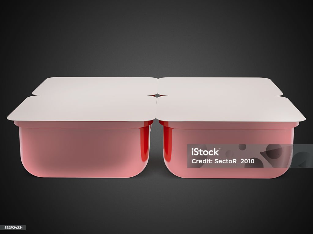 White/ red plastic blank bank for food, oil, mayonnaise, margarine White bank for food oil, mayonnaise, margarine, cheese, ice cream, olives, pickles, sour cream. Food and drink plastic blank. Isolated on black. 3D illustration. High resolution. Art And Craft Stock Photo