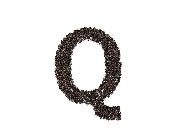 istock 3d characters forming the letter Q 533925100