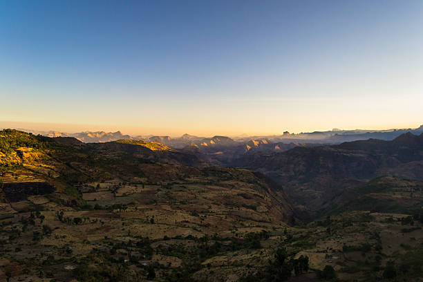 Ethiopian highlands at sunrise
