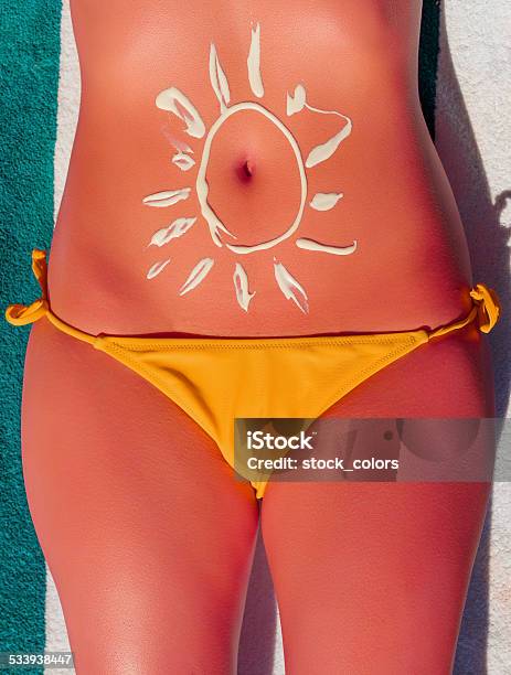 Too Much Sun Stock Photo - Download Image Now - Sunburned, Women, Abdomen