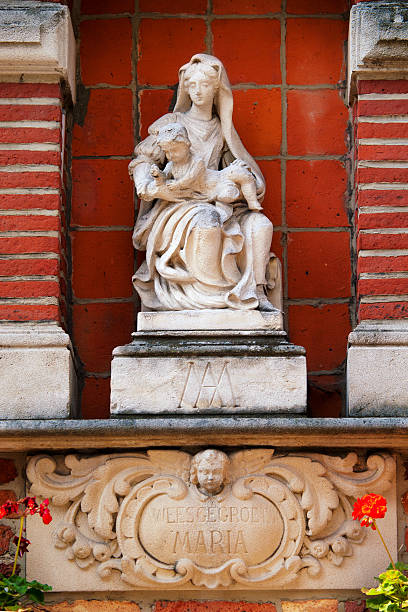 istock Madonna and child statue, Bruges, Belgium 533956819