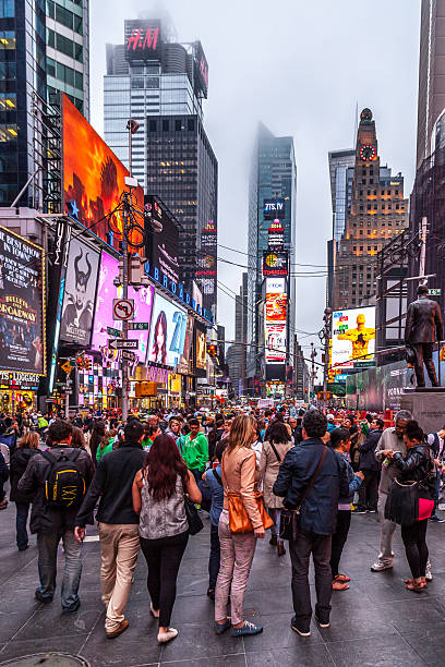 istock Colorful building signs in Times Square 533958963