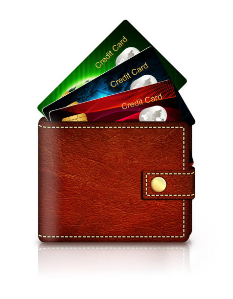 istock credit cards in wallet over white background 533959277