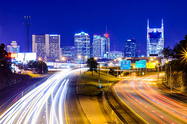 nashville, tennessee, usa - nashville tennessee downtown district city fotografías e imágenes de stock