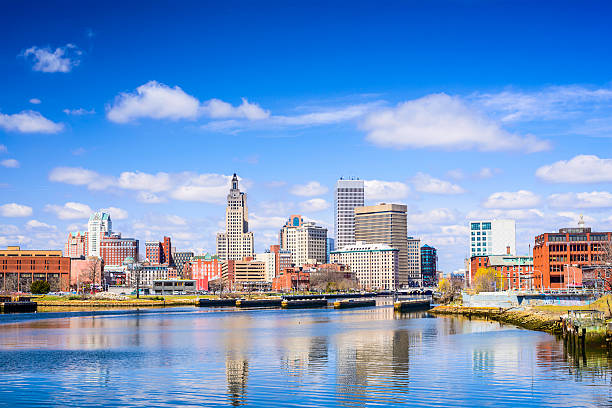 Providence, Rhode Island Providence, Rhode Island city skyline on the river. providence rhode island photos stock pictures, royalty-free photos & images