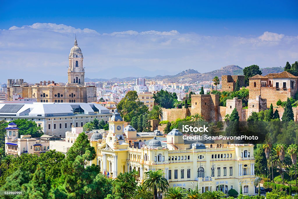 Málaga, España en el paisaje de mar - Foto de stock de Málaga libre de derechos