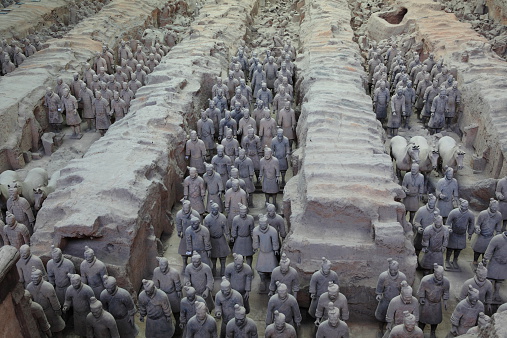 The Terracotta Army of Xian in China