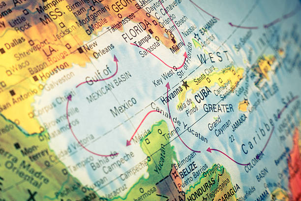 istock map of Cuba and Florida. macro image 533961849