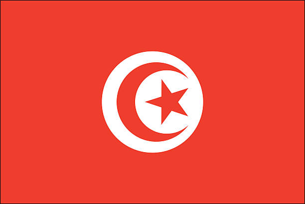 Tunisia flag vector art illustration