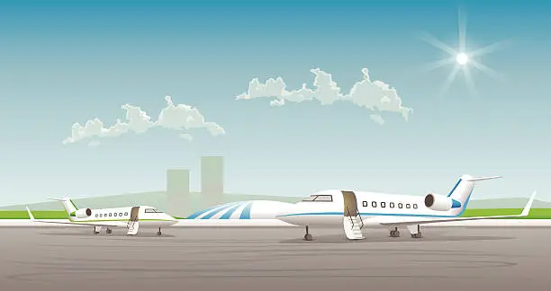 Vector illustration of airfield