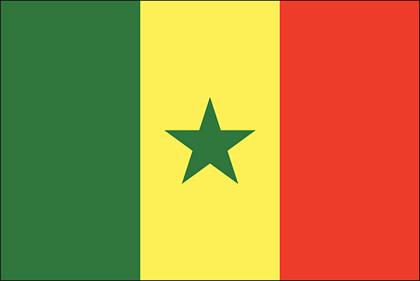 Senegal flag vector art illustration