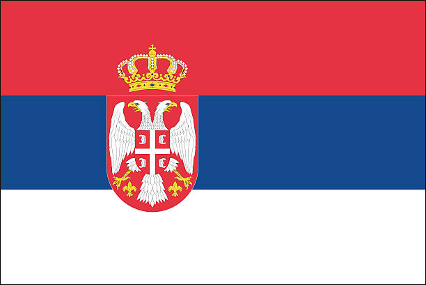 Serbia flag vector art illustration