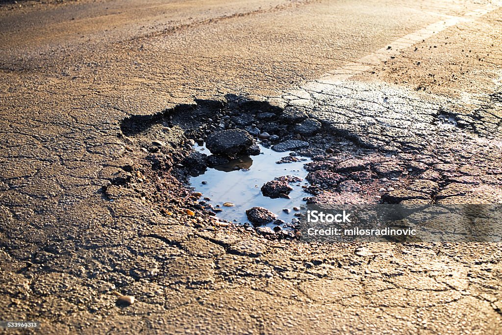 Road Damage-Pot Hole - Lizenzfrei Erdfall Stock-Foto