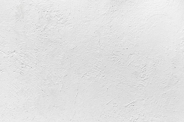 White concrete wall with plaster. Background texture stock photo