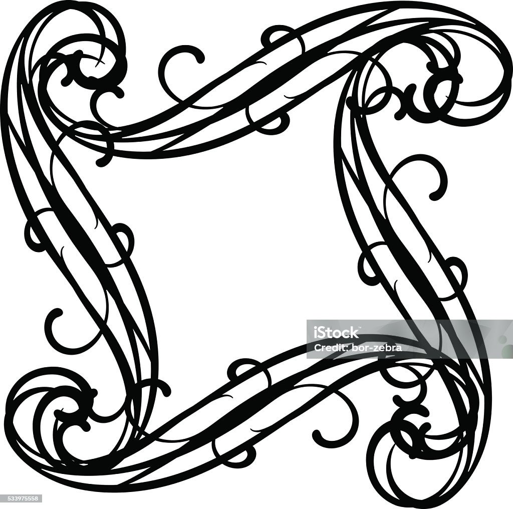 Twisted Square Frame Stock Illustration - Download Image Now