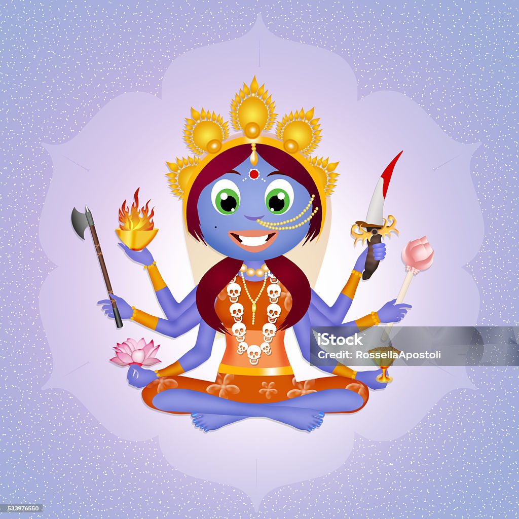Goddess Kali Stock Illustration - Download Image Now - Escrima, Adult,  Decoration - iStock