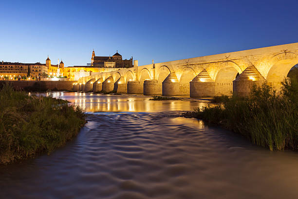 istock Roman Bridge, Cordoba, at night 533977392
