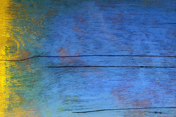 istock Wood floors, blue and yellow. 533978824