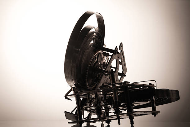 istock Clock mechanism high resolution. Focus on the central gears 533979194