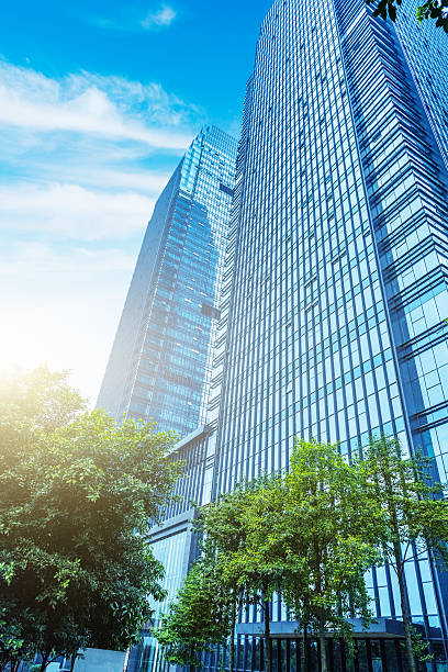 istock low angle view of skyscrapers under the blue sky 533983034