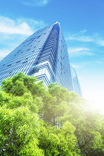 istock low angle view of skyscrapers under the blue sky 533984240