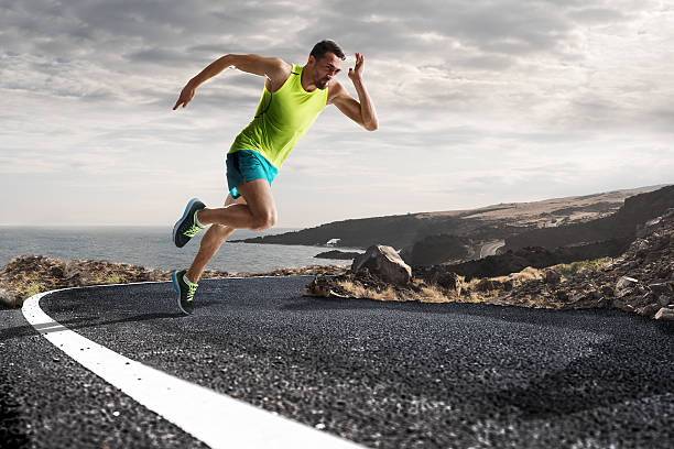 istock Male runner sprinting during outdoors training for marathon run 533984288