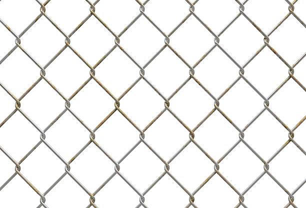 istock 3D Metallic Fence Illustration 533985664