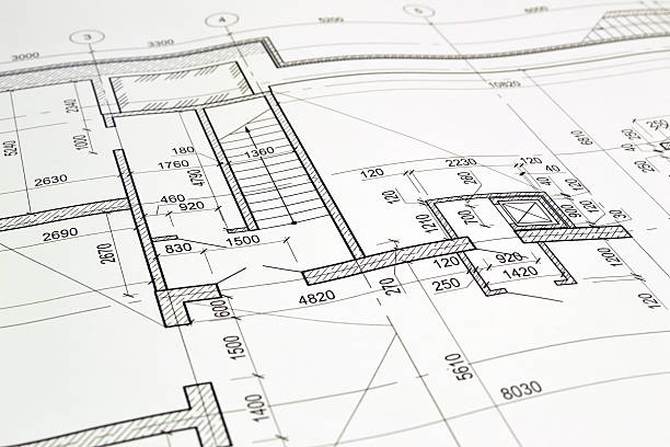 istock Drawing a floor plan of the building 533991771