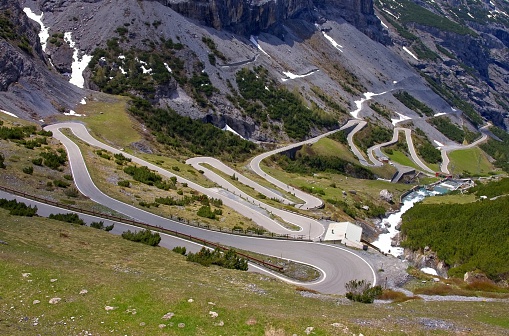 Stelvio Pass in Alps