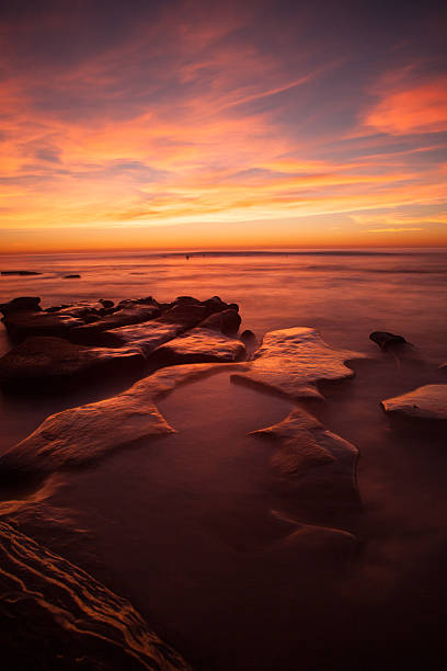 Just after sunset at Windansea Beach in La Jolla, California. 