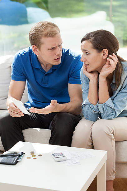 istock Couple arguing about money 533992289