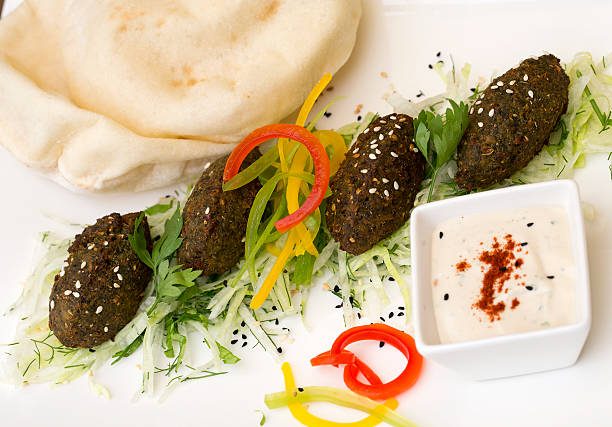 Falafel Sandwich Wrap stock photo