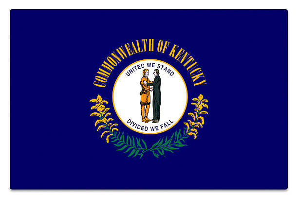 istock Gloss flag of Kentucky on white 533995219