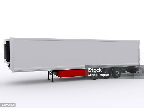 White Trailer Stock Photo - Download Image Now - 2015, Business, Cargo Container