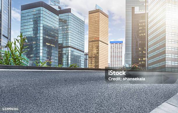 Clean Road With Modern Buildings Backgroundhongkong Stock Photo - Download Image Now