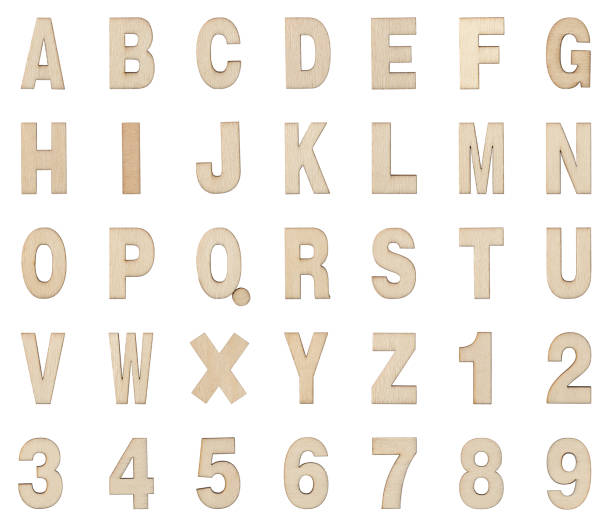 istock Wooden Alphabet and Numbers Collection , Clipping path 533996767