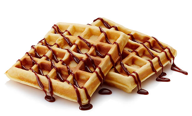 wafles belgas - waffle belgian waffle belgian culture isolated fotografías e imágenes de stock