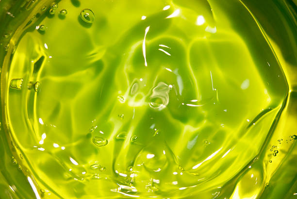 kelly green aloe vera gel - gelatin dessert - fotografias e filmes do acervo